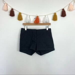 J. Crew Broken-In Chino Cotton Black Shorts Size 2